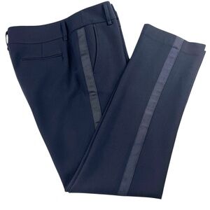 LOFT Marisa Womens Navy Blue? Or Black? Tuxedo Dress Pants w/ Side Stripe Size 6